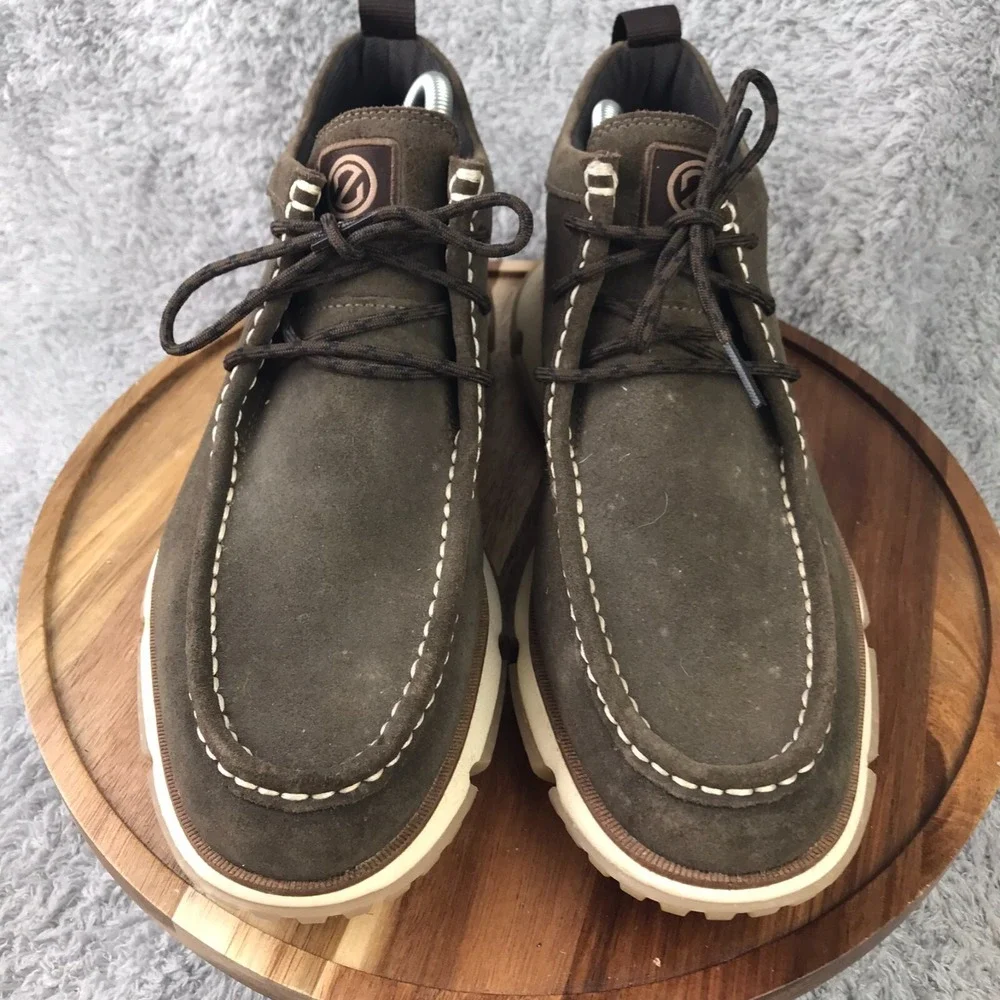 Cole Haan 4.ZeroGrand Waterproof City Chukka Boots Mens 9M Brown Suede C34044‎
